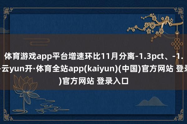 体育游戏app平台增速环比11月分离-1.3pct、-1.3pct-云yun开·体育全站app(kaiyun)(中国)官方网站 登录入口